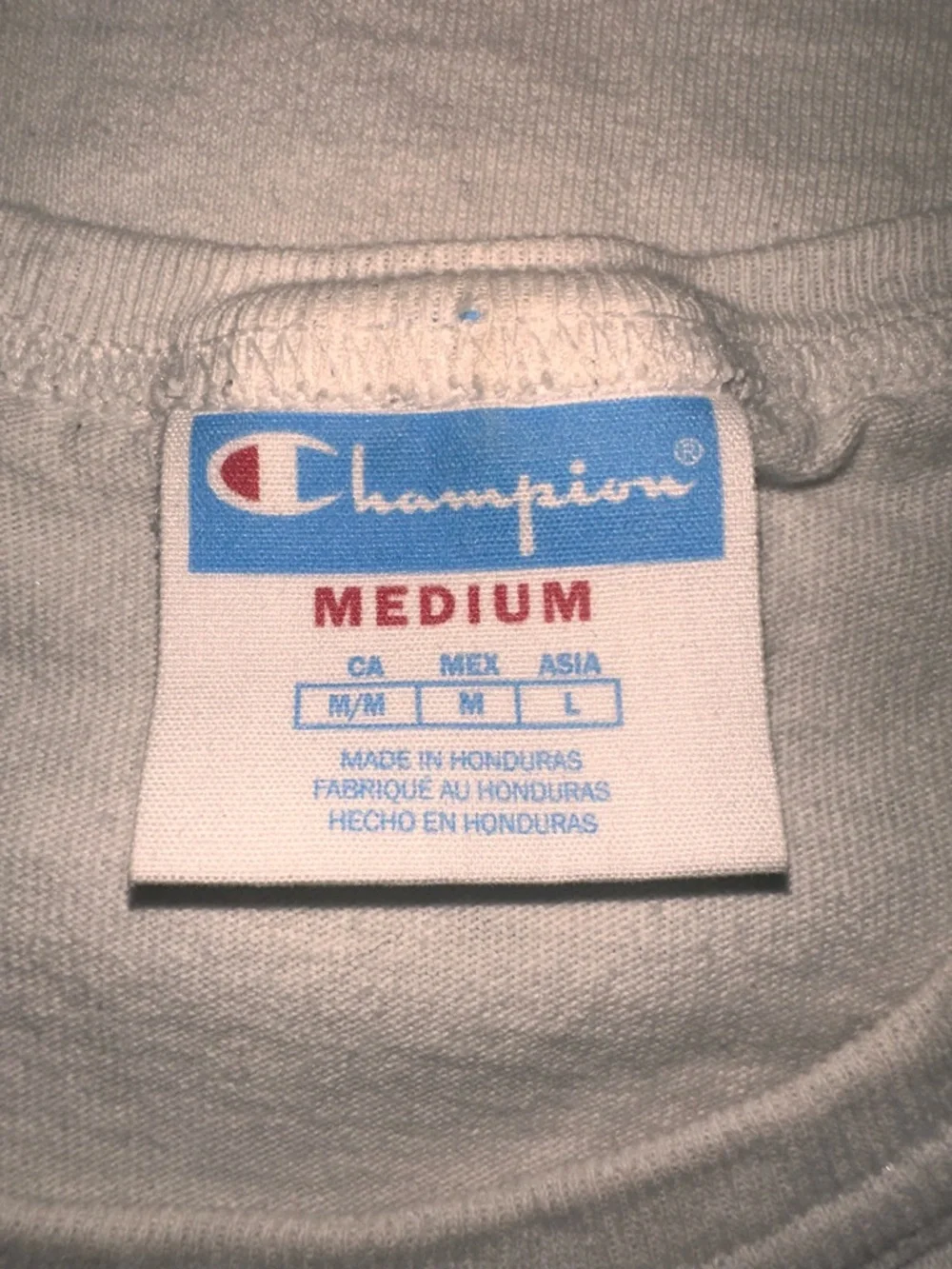 Vintage Medium Champion White Graphic Short Sleeve Shirt - Picture 6 of 6